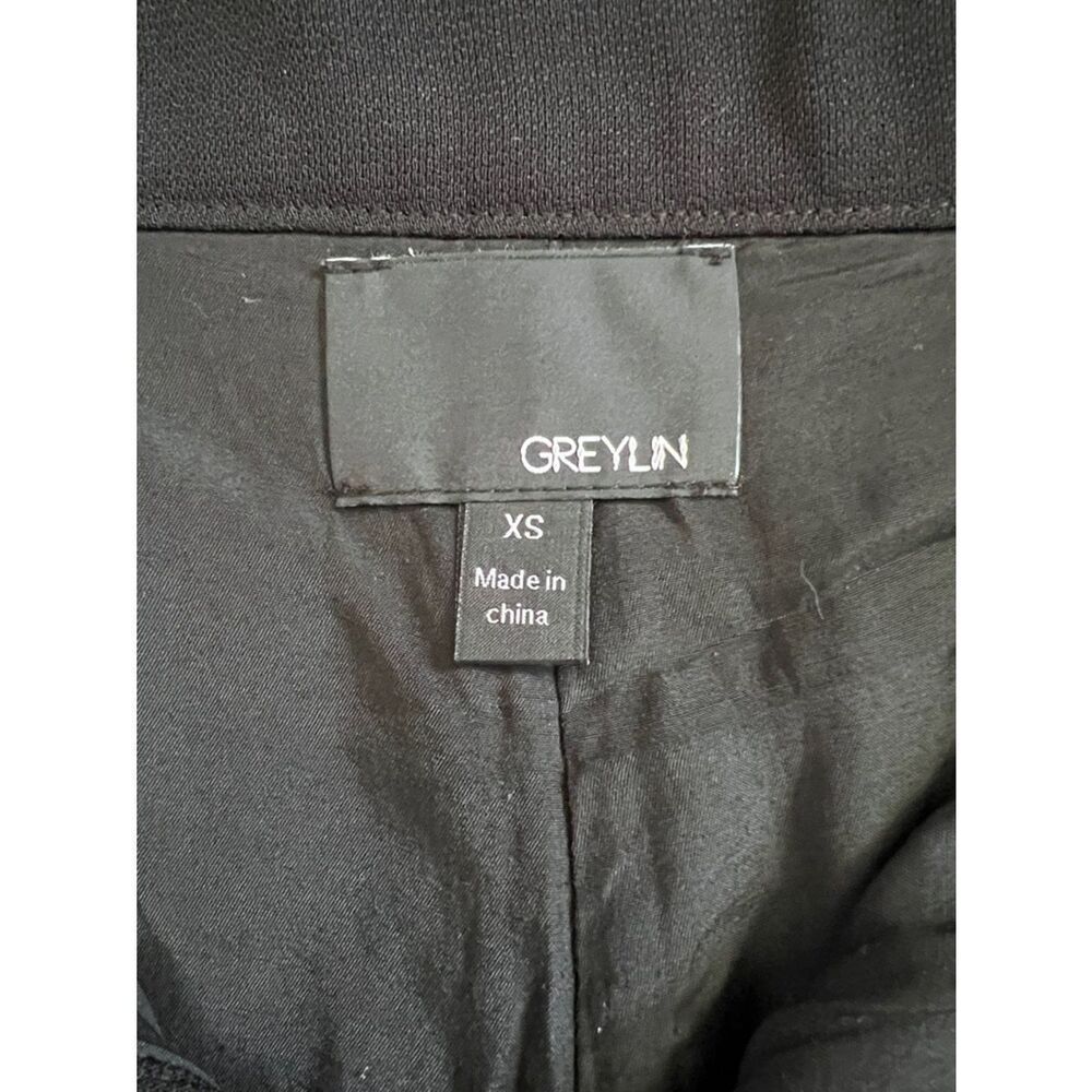 Like New! GREYLIN Black Pleated Straight Leg Lined Trousers in Size XS - Picture 8 of 14
